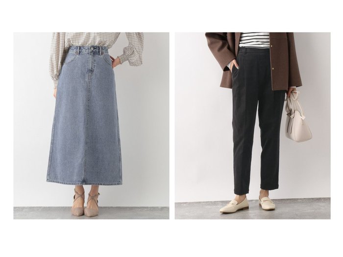 【GLOBAL WORK/グローバルワーク】のGOODデニムスカート&ウツクシコーデュロイTP 【プチプライス・低価格】おすすめ！人気、トレンド、レディースファッションの通販 おすすめ人気トレンドファッション通販アイテム インテリア・キッズ・メンズ・レディースファッション・服の通販 founy(ファニー) https://founy.com/ ファッション Fashion レディースファッション WOMEN スカート Skirt デニムスカート Denim Skirts パンツ Pants スリット デニム トレンド ハイライズ ポケット マキシ ラウンド リアル ロング コーデュロイ ジップ ストレッチ セットアップ センター 人気 フラット フロント リラックス |ID:crp329100000142843