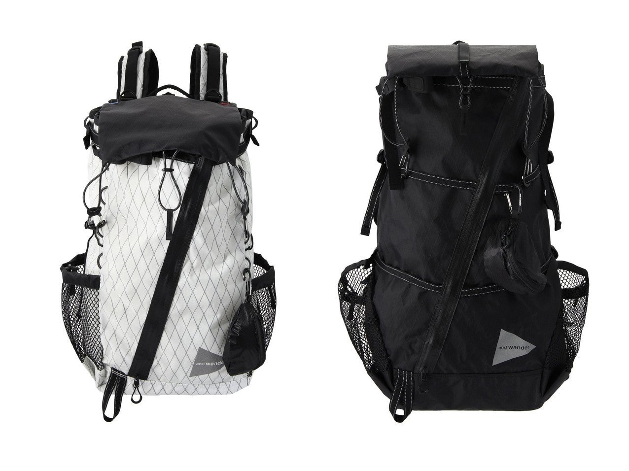 【and wander/アンドワンダー】の【UNISEX】X-Pac 30L backpack&【UNISEX】X-Pac 40L backpack 【バッグ・鞄】おすすめ！人気、トレンド、レディースファッションの通販 おすすめ人気トレンドファッション通販アイテム インテリア・キッズ・メンズ・レディースファッション・服の通販 founy(ファニー) 　ファッション　Fashion　レディースファッション　WOMEN　バッグ　Bag　UNISEX　コーティング　シリコン　フロント　ポケット　リュック　軽量　ブラック系　Black　ホワイト系　White　|ID:crp329100000142949