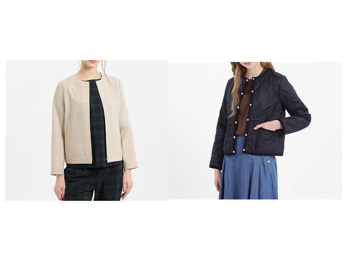 【MACKINTOSH PHILOSOPHY/マッキントッシュ フィロソフィー】の【WEB限定】キルティングショートジャケット&ノーカラージップアップブルゾン 【アウター】おすすめ！人気、トレンド、レディースファッションの通販 おすすめ人気トレンドファッション通販アイテム 人気、トレンドファッション・服の通販 founy(ファニー) ファッション Fashion レディースファッション WOMEN アウター Coat Outerwear ブルゾン Blouson/Jackets ジャケット Jackets おすすめ Recommend カーディガン ストレッチ 吸水 夏 Summer 春 Spring 秋 Autumn/Fall |ID:crp329100000142994