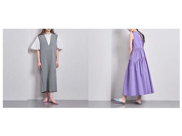 【UNITED ARROWS/ユナイテッドアローズ】のP ディープVネック ジャンパースカート&オープンバック ワンピース おすすめ！人気、トレンド、レディースファッションの通販 おすすめ人気トレンドファッション通販アイテム インテリア・キッズ・メンズ・レディースファッション・服の通販 founy(ファニー) https://founy.com/ ファッション Fashion レディースファッション WOMEN ワンピース Dress スカート Skirt アクセサリー インナー カーディガン サンダル シューズ バランス フラット ポケット リゾート おすすめ Recommend 夏 Summer |ID:crp329100000143141