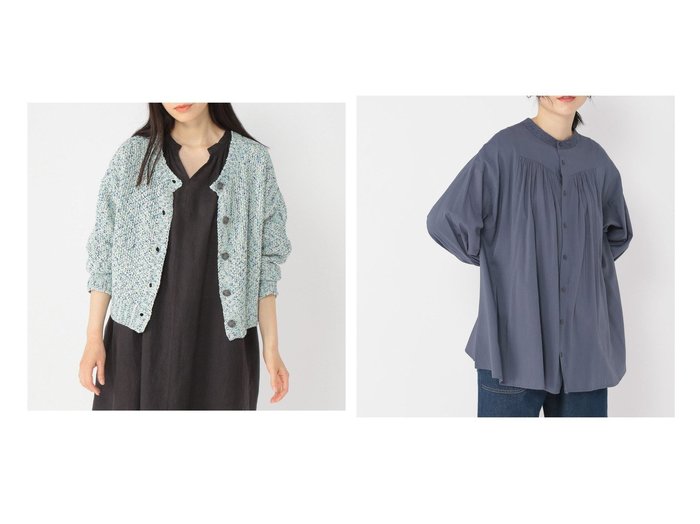 【studio CLIP/スタディオ クリップ】の3GマルチミックスヤーンWFPO&ダブルフロント刺繍切り替えチュニックブラウス 【プチプライス・低価格】おすすめ！人気、トレンド、レディースファッションの通販 おすすめ人気トレンドファッション通販アイテム 人気、トレンドファッション・服の通販 founy(ファニー) ファッション Fashion レディースファッション WOMEN トップス・カットソー Tops/Tshirt シャツ/ブラウス Shirts/Blouses ニット Knit Tops おすすめ Recommend スタンド ダブル チュニック フロント 春 Spring イエロー インナー クロップド トレンド バランス ボレロ ミックス |ID:crp329100000143151