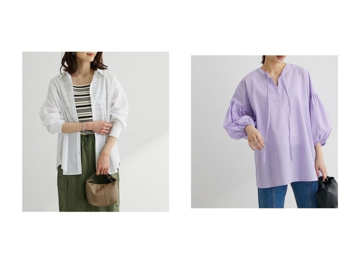 【Green Parks/グリーンパークス】の綿麻混紐付きデザインブラウス&綿麻混レギュラーシャツ 【プチプライス・低価格】おすすめ！人気、トレンド、レディースファッションの通販 おすすめ人気トレンドファッション通販アイテム 人気、トレンドファッション・服の通販 founy(ファニー) ファッション Fashion レディースファッション WOMEN トップス・カットソー Tops/Tshirt シャツ/ブラウス Shirts/Blouses 送料無料 Free Shipping おすすめ Recommend カーディガン ベスト ポケット レギュラー スリット スリーブ フォルム |ID:crp329100000143972
