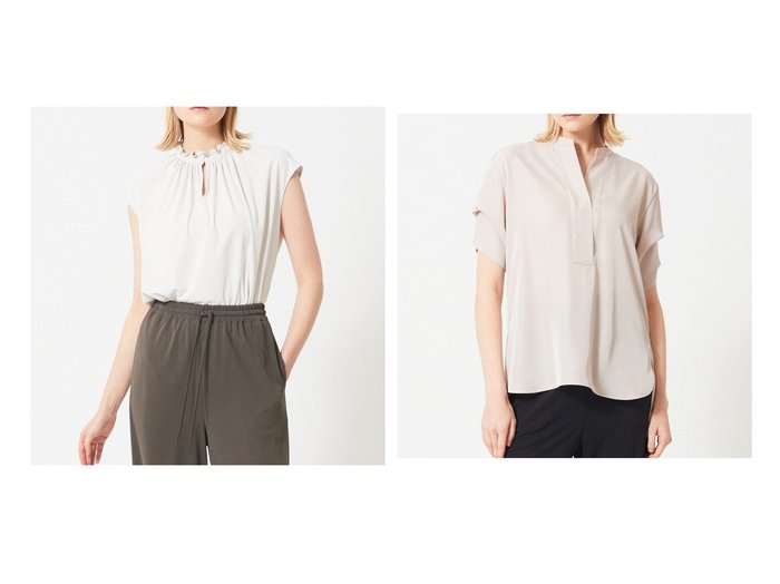 【BEIGE,/ベイジ,】の【WEB&一部店舗限定】 カットソー&【WEB&一部店舗限定】 ブラウス 【トップス、カットソー】おすすめ！人気、トレンド、レディースファッションの通販 おすすめ人気トレンドファッション通販アイテム 人気、トレンドファッション・服の通販 founy(ファニー) 　ファッション　Fashion　レディースファッション　WOMEN　トップス・カットソー　Tops/Tshirt　シャツ/ブラウス　Shirts/Blouses　ロング / Tシャツ　T-Shirts　カットソー　Cut and Sewn　送料無料　Free Shipping　カットソー　|ID:crp329100000144419