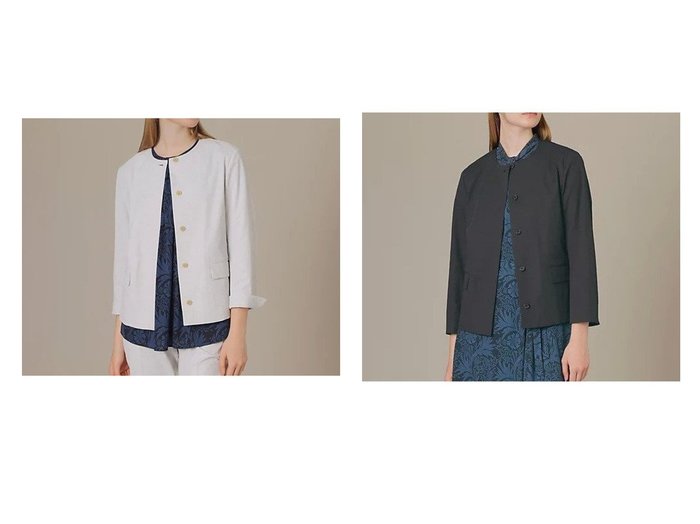 【MACKINTOSH LONDON/マッキントッシュ ロンドン】のコットン麻ストレッチジャケット 【アウター】おすすめ！人気、トレンド、レディースファッションの通販 おすすめ人気トレンドファッション通販アイテム 人気、トレンドファッション・服の通販 founy(ファニー) ファッション Fashion レディースファッション WOMEN アウター Coat Outerwear ジャケット Jackets ウォッシャブル ジャケット スカーフ ストレッチ ネックレス リラックス 夏 Summer 春 Spring 秋 Autumn/Fall |ID:crp329100000144796