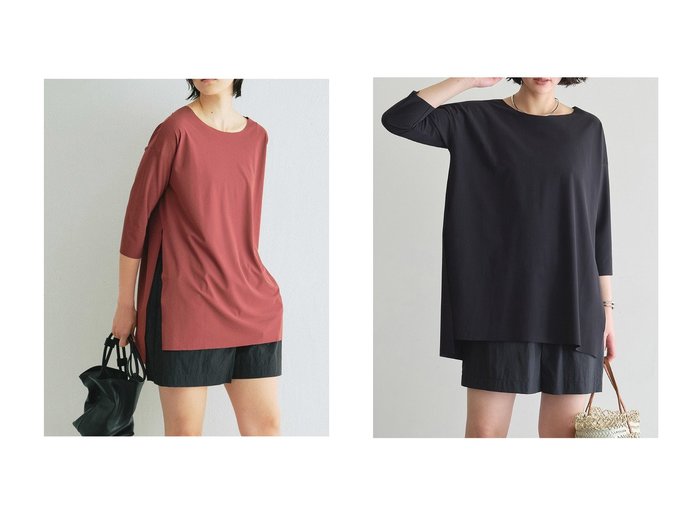 【GALLARDAGALANTE/ガリャルダガランテ】のサイドスリットTシャツ 【水着、スポーツ、ヨガ、フィットネス、ダイエット】おすすめ！人気、トレンド、レディースファッションの通販  おすすめ人気トレンドファッション通販アイテム インテリア・キッズ・メンズ・レディースファッション・服の通販 founy(ファニー) https://founy.com/ ファッション Fashion レディースファッション WOMEN 水着 Swimwear 水着 Swimwear シンプル スポーツ スリット トライアングル 水着 軽量 |ID:crp329100000144939