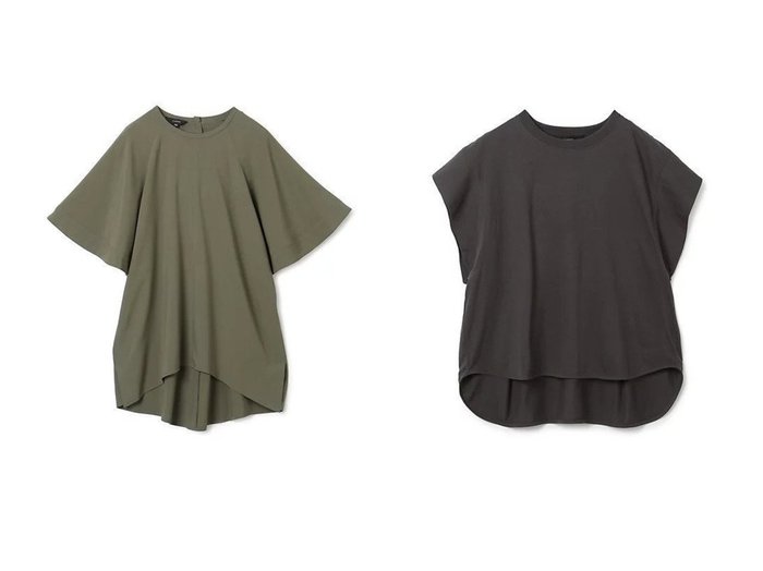 【FLORENT/フローレント】のCOTTON FRENCH SLEEVE T-SHIRT&VOLUME SLEEVE BLOUSE 【トップス、カットソー】おすすめ！人気、トレンド、レディースファッションの通販  おすすめ人気トレンドファッション通販アイテム インテリア・キッズ・メンズ・レディースファッション・服の通販 founy(ファニー) https://founy.com/ ファッション Fashion レディースファッション WOMEN トップス・カットソー Tops/Tshirt シャツ/ブラウス Shirts/Blouses ロング / Tシャツ T-Shirts ボリュームスリーブ / フリル袖 Volume Sleeve イレヘム シンプル フリル フレンチ 今季 洗える エレガント スリーブ ドレープ |ID:crp329100000145226