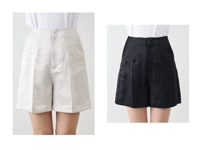 【Whim Gazette/ウィムガゼット】のサテンウォッシャブルショーツ 【パンツ】おすすめ！人気、トレンド、レディースファッションの通販 おすすめ人気トレンドファッション通販アイテム インテリア・キッズ・メンズ・レディースファッション・服の通販 founy(ファニー) https://founy.com/ ファッション Fashion レディースファッション WOMEN パンツ Pants ハーフ / ショートパンツ Short Pants エレガント ショート 台形 |ID:crp329100000145515