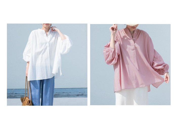 【URBAN RESEARCH DOORS/アーバンリサーチ ドアーズ】のコットンボイルギャザーブラウス 【トップス、カットソー】おすすめ！人気、トレンド、レディースファッションの通販 おすすめ人気トレンドファッション通販アイテム 人気、トレンドファッション・服の通販 founy(ファニー) ファッション Fashion レディースファッション WOMEN トップス・カットソー Tops/Tshirt シャツ/ブラウス Shirts/Blouses NEW・新作・新着・新入荷 New Arrivals インド ギャザー バランス ベーシック 再入荷 Restock/Back in Stock/Re Arrival |ID:crp329100000145725