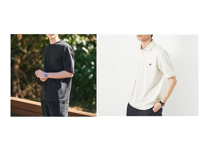 【green label relaxing / UNITED ARROWS / MEN/グリーンレーベルリラクシング】のウールブレンド クルーネック Tシャツ -ウォッシャブル-&【WEB限定 】ドライ クリーン 半袖 ポロシャツ -吸水速乾・抗菌- 【MEN】おすすめ！人気トレンド・男性、メンズファッションの通販 おすすめ人気トレンドファッション通販アイテム インテリア・キッズ・メンズ・レディースファッション・服の通販 founy(ファニー) https://founy.com/ ファッション Fashion メンズファッション MEN カットソー 吸水 抗菌 鹿の子 ポロシャツ 半袖 モチーフ おすすめ Recommend |ID:crp329100000145992