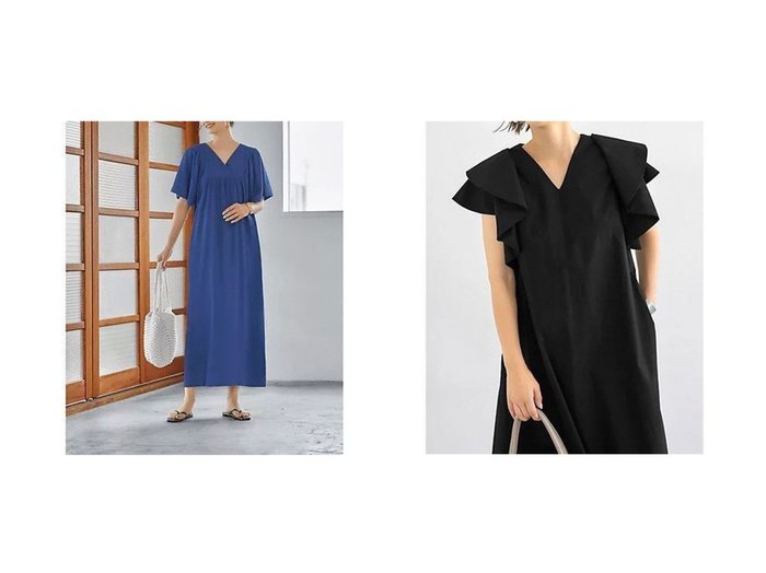 【STYLE DELI/スタイルデリ】の重ねVネックコットンギャザーワンピース&ダブルフリルスリーブワンピース 【ワンピース、ドレス】おすすめ！人気、トレンド、レディースファッションの通販 おすすめ人気トレンドファッション通販アイテム インテリア・キッズ・メンズ・レディースファッション・服の通販 founy(ファニー) https://founy.com/ ファッション Fashion レディースファッション WOMEN ワンピース Dress インナー くるぶし キャミソール ギャザー サンダル スニーカー スモック スリット ダメージ テクスチャー デコルテ ポケット 半袖 リラックス おすすめ Recommend ギンガム サマー シンプル ストール スリーブ タイプライター ターコイズ チェック 定番 Standard 人気 防寒 ロング |ID:crp329100000146115