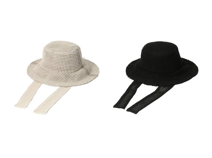 【La Maison de Lyllis/ラ メゾン ド リリス】のFISHNET ハット 【ハット、帽子】おすすめ！人気、トレンド、レディースファッションの通販 おすすめ人気トレンドファッション通販アイテム 人気、トレンドファッション・服の通販 founy(ファニー) ファッション Fashion レディースファッション WOMEN 帽子 Hats ドレープ リボン 帽子 |ID:crp329100000146368