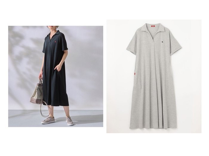 【any FAM/エニィファム】のPOLO BCS別注 ポロワンピース 【プチプライス・低価格】おすすめ！人気、トレンド、レディースファッションの通販 おすすめ人気トレンドファッション通販アイテム インテリア・キッズ・メンズ・レディースファッション・服の通販 founy(ファニー) https://founy.com/ ファッション Fashion レディースファッション WOMEN ワンピース Dress 鹿の子 シンプル スカーフ スキッパー スポーツ フレア 別注 ワンポイント 送料無料 Free Shipping 夏 Summer |ID:crp329100000146583