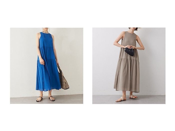 【Whim Gazette/ウィムガゼット】のコットンシフォンティアードワンピース 【ワンピース、ドレス】おすすめ！人気、トレンド、レディースファッションの通販 おすすめ人気トレンドファッション通販アイテム インテリア・キッズ・メンズ・レディースファッション・服の通販 founy(ファニー) https://founy.com/ ファッション Fashion レディースファッション WOMEN ワンピース Dress エレガント くるぶし シフォン ティアードワンピース ノースリーブ ブライト マキシ リゾート おすすめ Recommend 夏 Summer 2023春夏・S/S SS,Spring/Summer,2023 2023年 2023 |ID:crp329100000146838