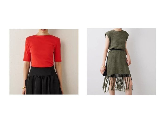 【Whim Gazette/ウィムガゼット】の【THE PAUSE】フリンジロングベスト&ハンソデVバックシャンカットソー おすすめ！人気、トレンド、レディースファッションの通販 おすすめ人気トレンドファッション通販アイテム 人気、トレンドファッション・服の通販 founy(ファニー) ファッション Fashion レディースファッション WOMEN アウター Coat Outerwear トップス・カットソー Tops/Tshirt ベスト/ジレ Gilets/Vests カットソー Cut and Sewn ヴィンテージ 畦 グラデーション 今季 スリット トレンド ノースリーブ フリンジ ボトム ワーク 夏 Summer 2023春夏・S/S SS,Spring/Summer,2023 2023年 2023 |ID:crp329100000147435