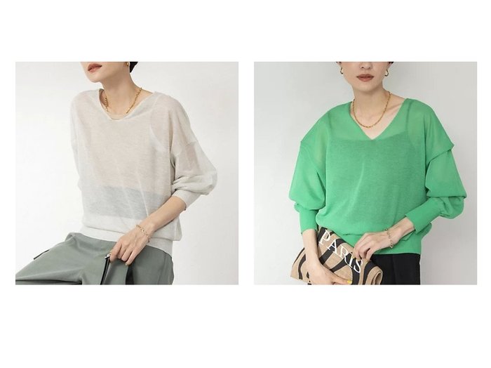 【Rie Miller/リエミラー】のシアー2WAYプルオーバーニット 【トップス、カットソー】おすすめ！人気、トレンド、レディースファッションの通販 おすすめ人気トレンドファッション通販アイテム 人気、トレンドファッション・服の通販 founy(ファニー) ファッション Fashion レディースファッション WOMEN トップス・カットソー Tops/Tshirt ニット Knit Tops プルオーバー Pullover 2023年 2023 2023春夏・S/S SS,Spring/Summer,2023 おすすめ Recommend キャミソール シアー タンク 夏 Summer 春 Spring |ID:crp329100000147752