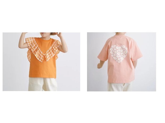 【green label relaxing / UNITED ARROWS / KIDS/グリーンレーベルリラクシング】のTJ ギンガムフリル Tシャツ 100cm-130cm&TJ バックマーガレットハート プリント Tシャツ 100cm-130cm 【KIDS】子供服のおすすめ！人気トレンド・キッズファッションの通販 おすすめ人気トレンドファッション通販アイテム 人気、トレンドファッション・服の通販 founy(ファニー) ファッション Fashion キッズファッション KIDS カットソー グラフィック ショート スリーブ プリント 半袖 マーガレット おすすめ Recommend 夏 Summer 2023春夏・S/S SS,Spring/Summer,2023 2023年 2023 |ID:crp329100000148026