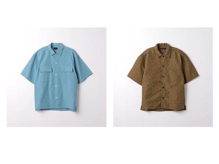 【green label relaxing / UNITED ARROWS / MEN/グリーンレーベルリラクシング】のソアトリュフ エクスプローラー シャツ&リネンライク ジャカード ワイドカラー シャツ 【MEN】おすすめ！人気トレンド・男性、メンズファッションの通販  おすすめ人気トレンドファッション通販アイテム インテリア・キッズ・メンズ・レディースファッション・服の通販 founy(ファニー) https://founy.com/ ファッション Fashion メンズファッション MEN インナー 春 Spring クラシック サンダル ショーツ ジャカード ペイズリー ボックス モチーフ レギュラー ワイド S/S・春夏 SS・Spring/Summer おすすめ Recommend 夏 Summer ダブル フラット ポケット |ID:crp329100000148075