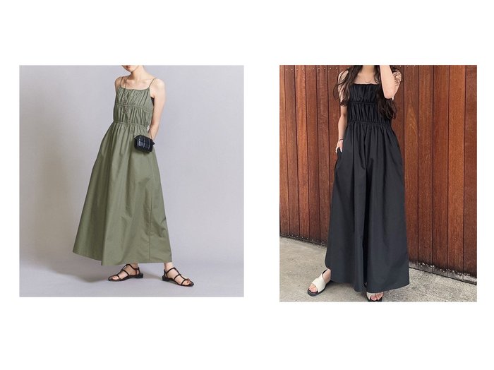 【BEAUTY&YOUTH / UNITED ARROWS/ビューティ&ユース ユナイテッドアローズ】の【WEB限定】バックリボン キャミマキシワンピース -ウォッシャブル- おすすめ！人気、トレンド、レディースファッションの通販  おすすめ人気トレンドファッション通販アイテム 人気、トレンドファッション・服の通販 founy(ファニー) ファッション Fashion レディースファッション WOMEN ワンピース Dress ドレス Party Dresses マキシワンピース Maxi Dress インナー ウォッシャブル 春 Spring カットソー キャミソール キャミワンピース ギャザー サンダル シューズ トレンド ドレス 定番 Standard フェミニン フラット フレア フロント ポケット リボン S/S・春夏 SS・Spring/Summer おすすめ Recommend 夏 Summer |ID:crp329100000148812