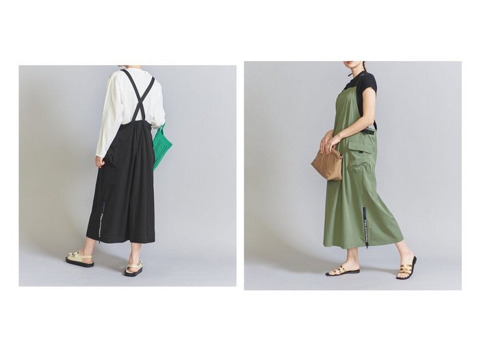 【BEAUTY&YOUTH / UNITED ARROWS/ビューティ&ユース ユナイテッドアローズ】の【別注】 THOUSAND MILE サロペットカーゴワンピース -撥水加工/ウォッシャブル- おすすめ！人気、トレンド、レディースファッションの通販 おすすめ人気トレンドファッション通販アイテム 人気、トレンドファッション・服の通販 founy(ファニー) ファッション Fashion レディースファッション WOMEN ワンピース Dress ドレス Party Dresses サロペット Salopette アウトドア インナー ウォッシャブル 春 Spring カリフォルニア サイドジップ サマー サンダル スウェット スタイリッシュ ドレス 定番 Standard フラップ ポケット 別注 ミリタリー おすすめ Recommend |ID:crp329100000149035
