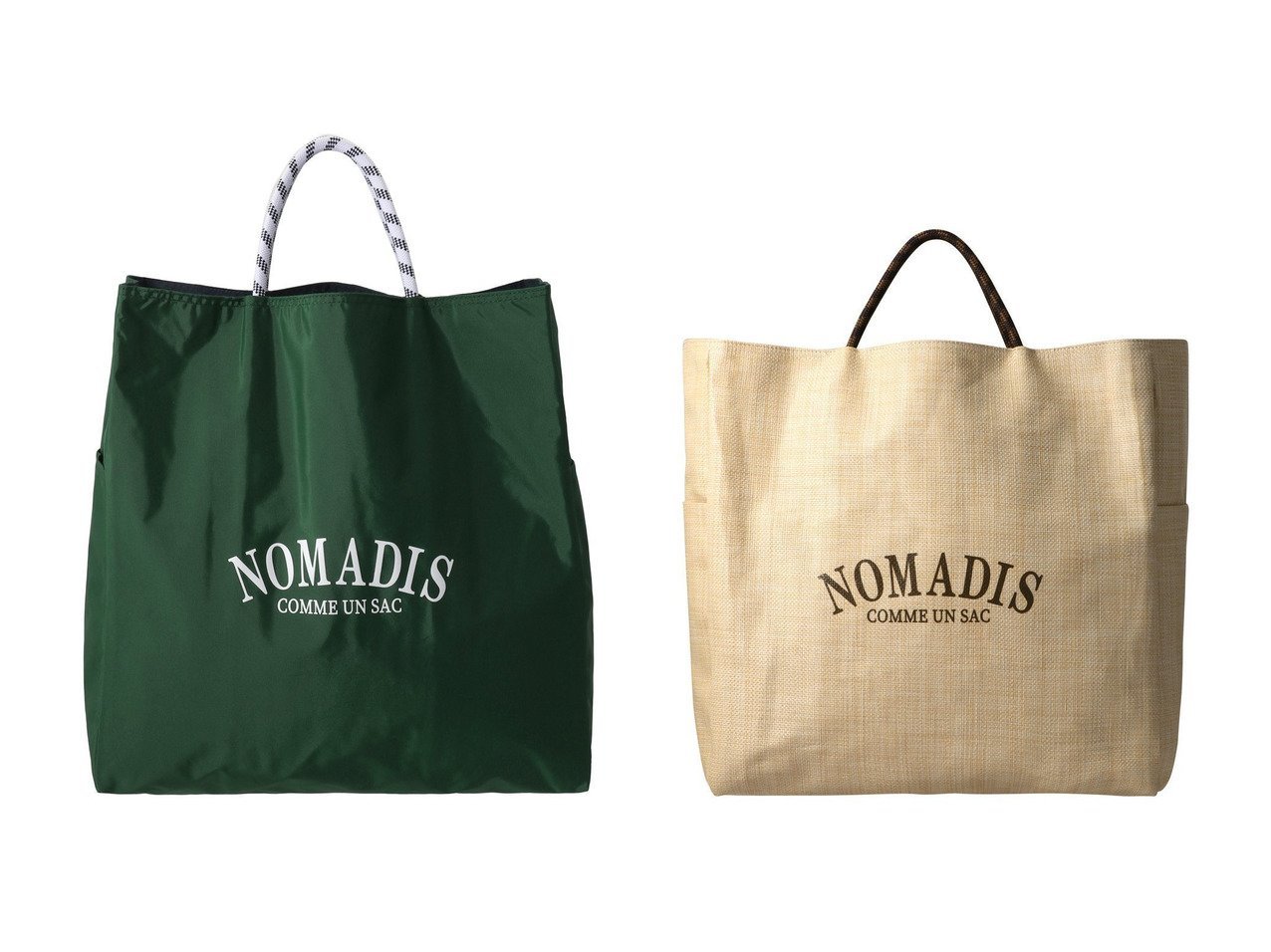 【1er Arrondissement/プルミエ アロンディスモン】の【NOMADIS】SACMESHトートバッグ&【NOMADIS/ノマディス】のSAC2 トートバッグ 【バッグ・鞄】おすすめ！人気、トレンド、レディースファッションの通販 おすすめ人気トレンドファッション通販アイテム インテリア・キッズ・メンズ・レディースファッション・服の通販 founy(ファニー) 　ファッション　Fashion　レディースファッション　WOMEN　バッグ　Bag　ポケット　リバーシブル　人気　再入荷　Restock/Back in Stock/Re Arrival　スクエア　スタイリッシュ　フォルム　ブラック系　Black　ベージュ系　Beige　|ID:crp329100000149212