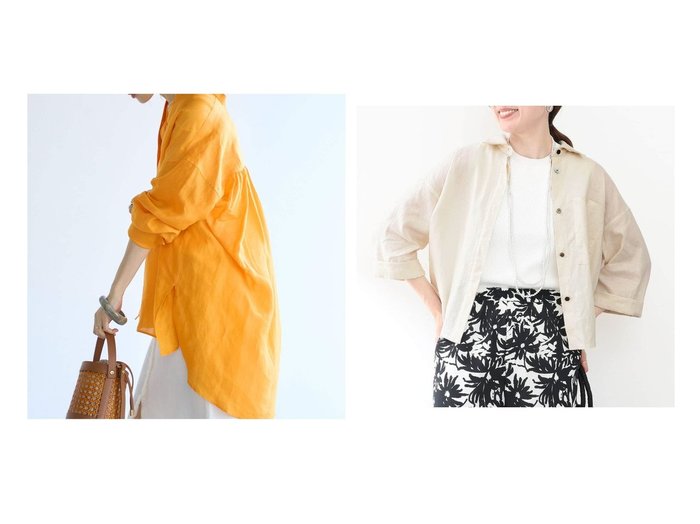 【IENA/イエナ】の《》ラミーリヨセル バックギャザーシャツ&リネンクロップドシャツジャケット おすすめ！人気、トレンド、レディースファッションの通販 おすすめ人気トレンドファッション通販アイテム 人気、トレンドファッション・服の通販 founy(ファニー) ファッション Fashion レディースファッション WOMEN トップス・カットソー Tops/Tshirt シャツ/ブラウス Shirts/Blouses アウター Coat Outerwear ジャケット Jackets 2023年 2023 2023春夏・S/S SS,Spring/Summer,2023 ジャケット ストレッチ リネン 人気 |ID:crp329100000149331