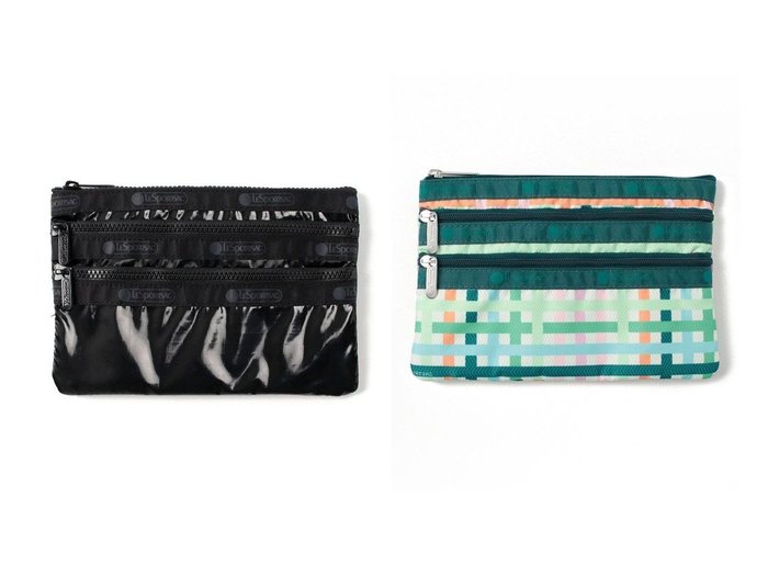 【LeSportsac/レスポートサック】のブラックシャイン&メイソンマドラス 【バッグ・鞄】おすすめ！人気、トレンド、レディースファッションの通販  おすすめ人気トレンドファッション通販アイテム 人気、トレンドファッション・服の通販 founy(ファニー) ファッション Fashion レディースファッション WOMEN 財布 Wallets ポーチ Pouches ウォレット カラフル スリム 財布 チェック フラット プリント ポケット ポーチ 送料無料 Free Shipping |ID:crp329100000149373