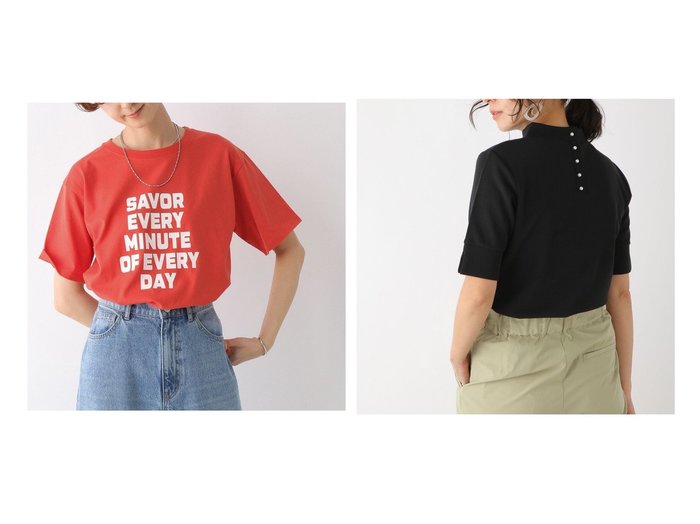 【LEPSIM LOWRYS FARM/レプシィム ローリーズファーム】のアソートプリントT2&パールツキリップルPO 【プチプライス、低価格、格安】おすすめ！人気、トレンド、レディースファッションの通販  おすすめ人気トレンドファッション通販アイテム 人気、トレンドファッション・服の通販 founy(ファニー) ファッション Fashion レディースファッション WOMEN トップス・カットソー Tops/Tshirt シャツ/ブラウス Shirts/Blouses ロング / Tシャツ T-Shirts カットソー Cut and Sewn NEW・新作・新着・新入荷 New Arrivals カットソー ジャケット パール おすすめ Recommend オレンジ トレンド プリント ミリタリー 今季 |ID:crp329100000149536