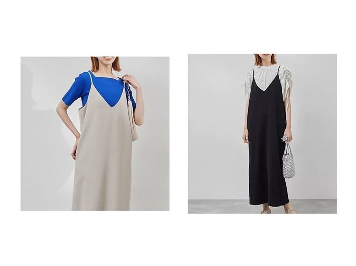 【ROPE' PICNIC/ロペピクニック】のVラインキャミワンピース 【プチプライス・低価格】おすすめ！人気、トレンド、レディースファッションの通販  おすすめ人気トレンドファッション通販アイテム 人気、トレンドファッション・服の通販 founy(ファニー) ファッション Fashion レディースファッション WOMEN ワンピース Dress キャミワンピース No Sleeve Dresses おすすめ Recommend ビスチェ ポケット 夏 Summer |ID:crp329100000149606