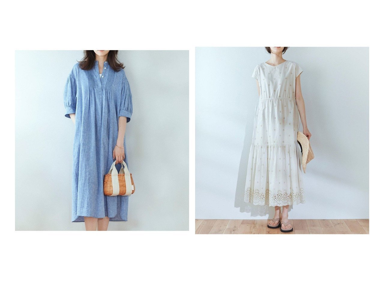 【NIJYUSANKU/23区】の【洗える】エンブロイダリーレース ワンピース&【洗える】リネンコットン シャツワンピース おすすめ！人気、トレンド、レディースファッションの通販  おすすめ人気トレンドファッション通販アイテム インテリア・キッズ・メンズ・レディースファッション・服の通販 founy(ファニー) 　ファッション　Fashion　レディースファッション　WOMEN　ワンピース　Dress　シャツワンピース　Shirt Dresses　ドレス　Party Dresses　イタリア　洗える　ギャザー　シャンブレー　ノースリーブ　半袖　リネン　リラックス　ワッシャー　S/S・春夏　SS・Spring/Summer　送料無料　Free Shipping　夏　Summer　2023春夏・S/S　SS,Spring/Summer,2023　2023年　2023　ブルー系　Blue　グレー系　Gray　ブラック系　Black　ベージュ系　Beige　|ID:crp329100000149696