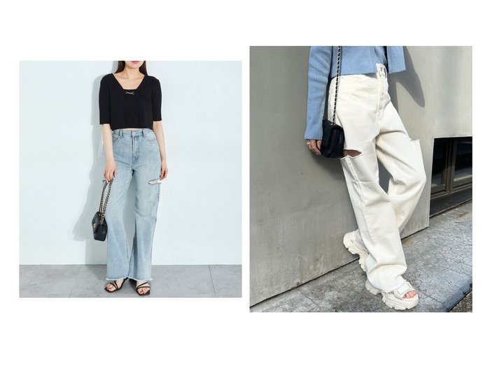 【INGNI/イング】のサイドスリットデニムパンツ おすすめ！人気、トレンド、レディースファッションの通販 おすすめ人気トレンドファッション通販アイテム 人気、トレンドファッション・服の通販 founy(ファニー) ファッション Fashion レディースファッション WOMEN パンツ Pants デニムパンツ Denim Pants 2023年 2023 2023春夏・S/S SS,Spring/Summer,2023 S/S・春夏 SS・Spring/Summer カッティング ジーンズ デニム ポケット ワイド 夏 Summer 定番 Standard 春 Spring |ID:crp329100000149753