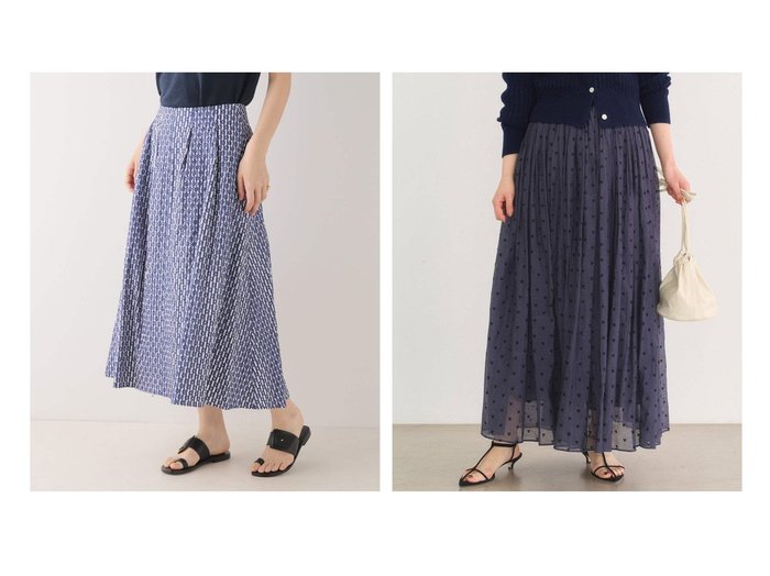 【IENA/イエナ】のFlower embroidery スカート&《2》フロッキープリントスカート おすすめ！人気、トレンド、レディースファッションの通販  おすすめ人気トレンドファッション通販アイテム 人気、トレンドファッション・服の通販 founy(ファニー) ファッション Fashion レディースファッション WOMEN スカート Skirt NEW・新作・新着・新入荷 New Arrivals 2023年 2023 2023春夏・S/S SS,Spring/Summer,2023 おすすめ Recommend カットソー コンパクト サマー フラワー フレア フロント ポケット 夏 Summer マキシ ロング |ID:crp329100000149824