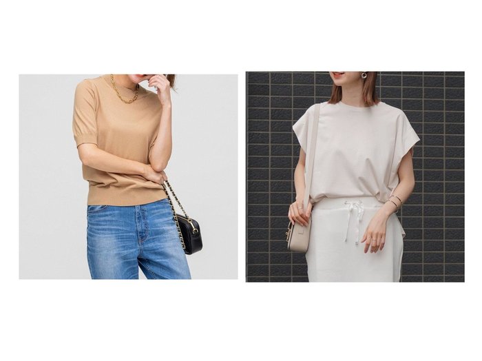 【NIJYUSANKU/23区】のALBINIフレンチスリーブ 半袖 TEE&【洗える】リアクティブウール 5分袖 プルオーバー おすすめ！人気、トレンド、レディースファッションの通販 おすすめ人気トレンドファッション通販アイテム 人気、トレンドファッション・服の通販 founy(ファニー) ファッション Fashion レディースファッション WOMEN トップス・カットソー Tops/Tshirt シャツ/ブラウス Shirts/Blouses ロング / Tシャツ T-Shirts カットソー Cut and Sewn ニット Knit Tops プルオーバー Pullover イタリア カットソー スリーブ タンブラー フレア フレンチ ボトム 半袖 再入荷 Restock/Back in Stock/Re Arrival S/S・春夏 SS・Spring/Summer 送料無料 Free Shipping 夏 Summer アンサンブル 洗える 秋 Autumn/Fall カーディガン ジャケット セーター ハイネック ベーシック 別注 冬 Winter |ID:crp329100000149865