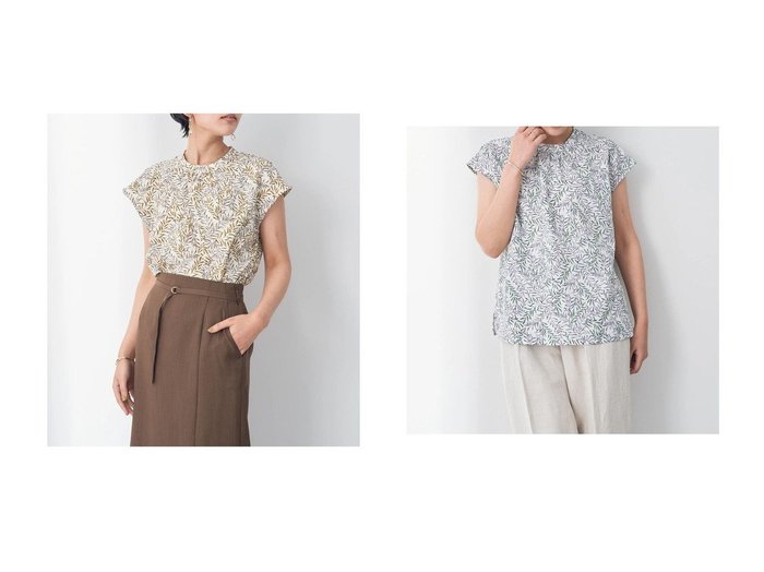 【YECCA VECCA/イェッカ ヴェッカ】の・リーフ柄ブラウス 【トップス、カットソー】おすすめ！人気、トレンド、レディースファッションの通販 おすすめ人気トレンドファッション通販アイテム 人気、トレンドファッション・服の通販 founy(ファニー) ファッション Fashion レディースファッション WOMEN トップス・カットソー Tops/Tshirt シャツ/ブラウス Shirts/Blouses 送料無料 Free Shipping おすすめ Recommend シンプル スリット ポケット リーフ |ID:crp329100000149925