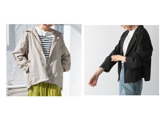 【GLOBAL WORK/グローバルワーク】のエアカルボリュームマンパ&オテラクSJK+D 【プチプライス・低価格】おすすめ！人気、トレンド、レディースファッションの通販 おすすめ人気トレンドファッション通販アイテム 人気、トレンドファッション・服の通販 founy(ファニー) ファッション Fashion レディースファッション WOMEN アウター Coat Outerwear ジャケット Jackets テーラードジャケット Tailored Jackets インナー コンパクト 軽量 ジップ ドローコード バランス パーカー クロップド ショート ジャケット ストレッチ ダブル トレンド ベスト ボックス ワイド 楽ちん |ID:crp329100000149963