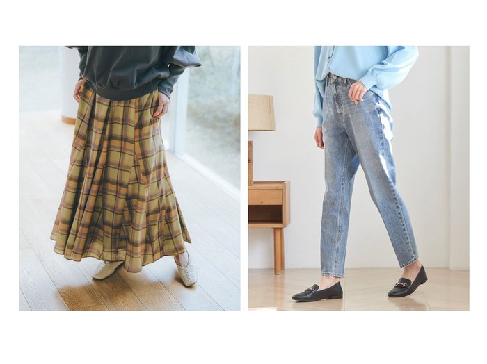 【GLOBAL WORK/グローバルワーク】のアソートPRTフレアSK+S&GOODデニムテーパードパンツ 【プチプライス・低価格】おすすめ！人気、トレンド、レディースファッションの通販 おすすめ人気トレンドファッション通販アイテム 人気、トレンドファッション・服の通販 founy(ファニー) ファッション Fashion レディースファッション WOMEN スカート Skirt パンツ Pants デニムパンツ Denim Pants フレア ポケット マキシ リラックス ロング ジーンズ ストライプ セットアップ センター デニム トレンド バランス ベスト リアル |ID:crp329100000149965