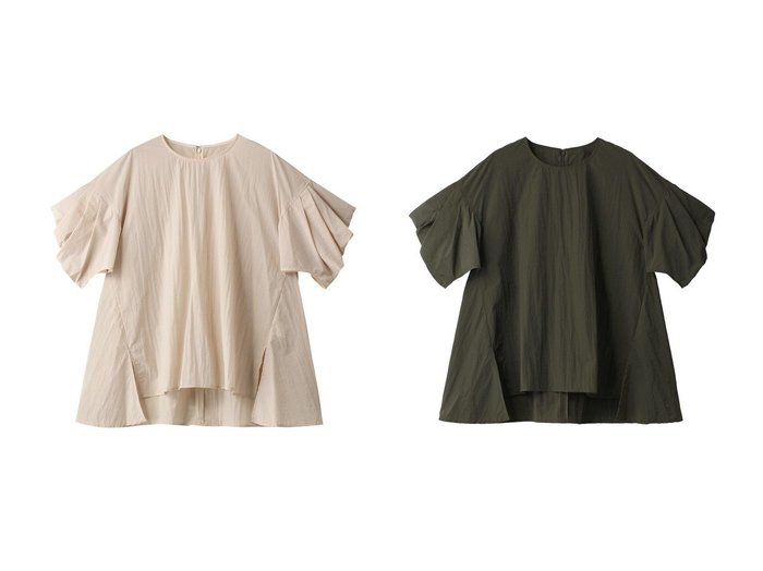 【LANVIN en Bleu/ランバン オン ブルー】の速乾ナイロンドロップタックショルダーブラウス 【トップス、カットソー】おすすめ！人気、トレンド、レディースファッションの通販  おすすめ人気トレンドファッション通販アイテム 人気、トレンドファッション・服の通販 founy(ファニー) ファッション Fashion レディースファッション WOMEN トップス・カットソー Tops/Tshirt シャツ/ブラウス Shirts/Blouses おすすめ Recommend キュロット スリーブ セットアップ フレア ロング |ID:crp329100000150066