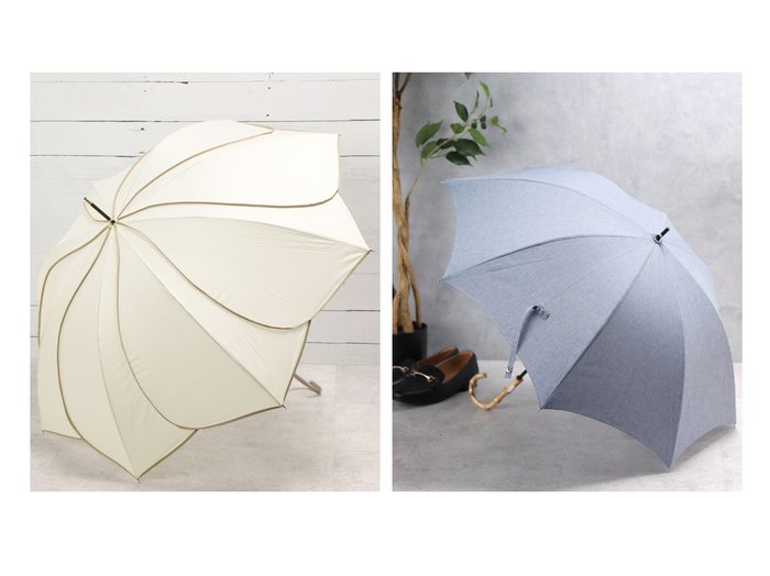 【GLOBAL WORK/グローバルワーク】のフラワーパイピングカサ&バンブーセイウナガカサ 【プチプライス・低価格】おすすめ！人気、トレンド、レディースファッションの通販  おすすめ人気トレンドファッション通販アイテム 人気、トレンドファッション・服の通販 founy(ファニー) ファッション Fashion レディースファッション WOMEN 傘 / レイングッズ Umbrellas/Rainwear 傘 コーティング シンプル ドット バンブー リネン 無地 |ID:crp329100000150109