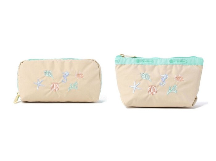 【LeSportsac/レスポートサック】のシーシェルエンブロイダリーACC&シーシェルエンブロイダリーACC おすすめ！人気、トレンド、レディースファッションの通販 おすすめ人気トレンドファッション通販アイテム 人気、トレンドファッション・服の通販 founy(ファニー) ファッション Fashion レディースファッション WOMEN 財布 Wallets ポーチ Pouches アクセサリー 軽量 スクエア 財布 人気 プリント ポケット ポーチ モチーフ リップ 送料無料 Free Shipping コンパクト トラベル おすすめ Recommend |ID:crp329100000150163