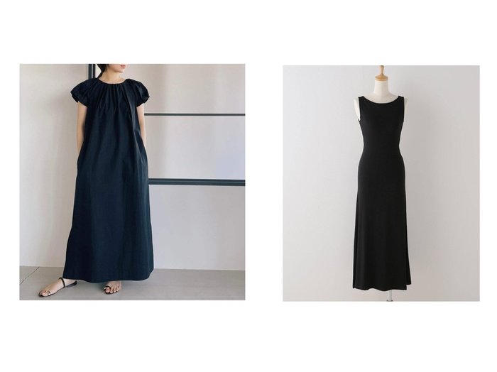 【IENA/イエナ】の【デターム】別注 OPEN BACK DRESS ワンピース&タイプライターギャザーワンピース おすすめ！人気、トレンド、レディースファッションの通販 おすすめ人気トレンドファッション通販アイテム 人気、トレンドファッション・服の通販 founy(ファニー) ファッション Fashion レディースファッション WOMEN ワンピース Dress ドレス Party Dresses NEW・新作・新着・新入荷 New Arrivals 2023年 2023 2023春夏・S/S SS,Spring/Summer,2023 ギャザー サンダル スニーカー スリット タイプライター ドレス フラット ロング インナー カットソー カーディガン ノースリーブ 人気 バランス 別注 |ID:crp329100000150352