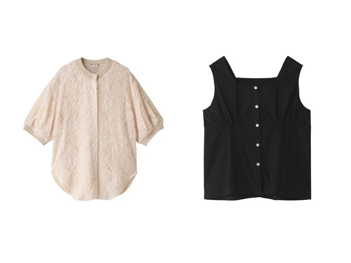 【CLANE/クラネ】のFRINGE HALF SLEEVE CARDIGAN シャツ/ブラウス&【Shinzone/シンゾーン】のレースタンクブラウス 【トップス、カットソー】おすすめ！人気、トレンド、レディースファッションの通販  おすすめ人気トレンドファッション通販アイテム 人気、トレンドファッション・服の通販 founy(ファニー) ファッション Fashion レディースファッション WOMEN トップス・カットソー Tops/Tshirt キャミソール / ノースリーブ No Sleeves シャツ/ブラウス Shirts/Blouses カーディガン Cardigans サマー スクエア タンク デニム ノースリーブ レース 夏 Summer ショート スリーブ フリンジ 羽織 |ID:crp329100000150435