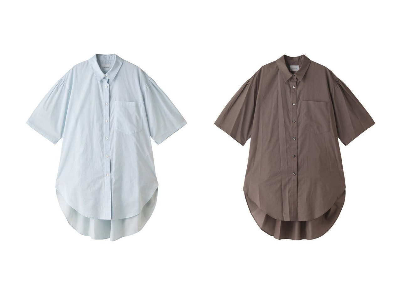 【MIDIUMISOLID/ミディウミソリッド】のhalf slv wide shirt シャツ 【トップス、カットソー】おすすめ！人気、トレンド、レディースファッションの通販  おすすめ人気トレンドファッション通販アイテム インテリア・キッズ・メンズ・レディースファッション・服の通販 founy(ファニー) 　ファッション　Fashion　レディースファッション　WOMEN　トップス・カットソー　Tops/Tshirt　シャツ/ブラウス　Shirts/Blouses　S/S・春夏　SS・Spring/Summer　ショート　スリーブ　夏　Summer　春　Spring　ホワイト系　White　ブルー系　Blue　グレー系　Gray　ブラック系　Black　|ID:crp329100000150658