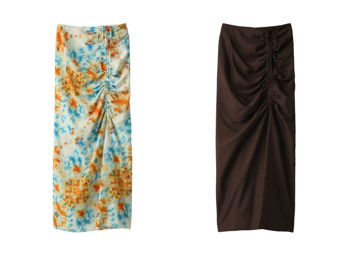 【LANVIN en Bleu/ランバン オン ブルー】のKaleidoscopeドロストタイトスカート&ドロストタイトスカート おすすめ！人気、トレンド、レディースファッションの通販 おすすめ人気トレンドファッション通販アイテム 人気、トレンドファッション・服の通販 founy(ファニー) ファッション Fashion レディースファッション WOMEN スカート Skirt ロングスカート Long Skirt 2023年 2023 A/W・秋冬 AW・Autumn/Winter・FW・Fall-Winter フェミニン プリント リボン ロング |ID:crp329100000150765