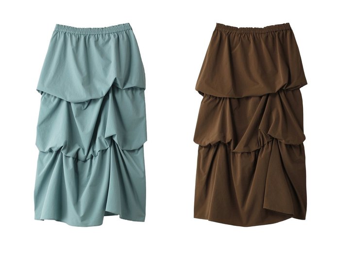 【LANVIN en Bleu/ランバン オン ブルー】のバルーンティアードスカート おすすめ！人気、トレンド、レディースファッションの通販 おすすめ人気トレンドファッション通販アイテム 人気、トレンドファッション・服の通販 founy(ファニー) ファッション Fashion レディースファッション WOMEN スカート Skirt ティアードスカート Tiered Skirts ロングスカート Long Skirt 2023年 2023 A/W・秋冬 AW・Autumn/Winter・FW・Fall-Winter シンプル バルーン ロング |ID:crp329100000150766