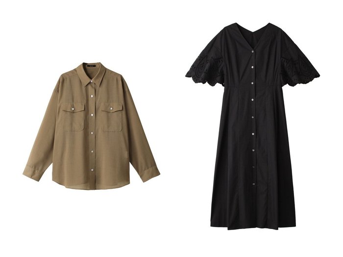 【allureville/アルアバイル】のスパンオーガンジーシアーシャツ&ポプリンレーススリーブワンピース おすすめ！人気、トレンド、レディースファッションの通販 おすすめ人気トレンドファッション通販アイテム 人気、トレンドファッション・服の通販 founy(ファニー) ファッション Fashion レディースファッション WOMEN ワンピース Dress チュニック Tunic トップス・カットソー Tops/Tshirt シャツ/ブラウス Shirts/Blouses シェイプ スリーブ チュニック レース ロング |ID:crp329100000150808