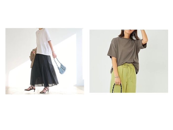 【green label relaxing / UNITED ARROWS/グリーンレーベル リラクシング / ユナイテッドアローズ】の【WEB限定】バックタック クール Tシャツ -接触冷感・汗染み防止・マシンウォッシャブル- おすすめ！人気、トレンド、レディースファッションの通販 おすすめ人気トレンドファッション通販アイテム 人気、トレンドファッション・服の通販 founy(ファニー) ファッション Fashion レディースファッション WOMEN トップス・カットソー Tops/Tshirt シャツ/ブラウス Shirts/Blouses ロング / Tシャツ T-Shirts バッグ Bag オケージョン 春 Spring 洗える クール ショルダー シンプル スリーブ ドロップ パフォーマンス フリル リラックス S/S・春夏 SS・Spring/Summer おすすめ Recommend 夏 Summer |ID:crp329100000150844