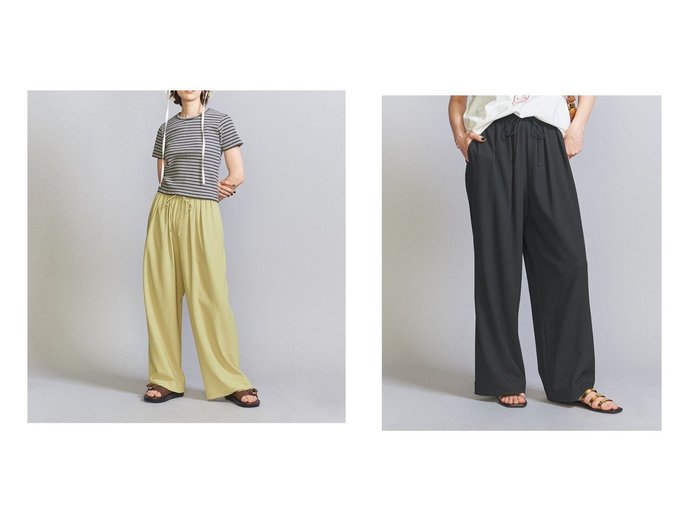 【BEAUTY&YOUTH / UNITED ARROWS/ビューティ&ユース ユナイテッドアローズ】のアムンゼン ワイドイージーパンツ -ウォッシャブル- おすすめ！人気、トレンド、レディースファッションの通販  おすすめ人気トレンドファッション通販アイテム インテリア・キッズ・メンズ・レディースファッション・服の通販 founy(ファニー) https://founy.com/ ファッション Fashion レディースファッション WOMEN パンツ Pants ウォッシャブル 春 Spring 洗える キャップ コンパクト サンダル シンプル スポーツ タンク トレンド ミックス リラックス ワイド 再入荷 Restock/Back in Stock/Re Arrival NEW・新作・新着・新入荷 New Arrivals おすすめ Recommend 夏 Summer |ID:crp329100000150936