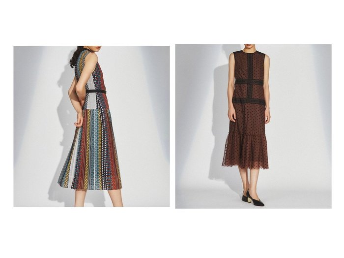【GRACE CONTINENTAL/グレース コンチネンタル】のマルチストライププリーツワンピース&ドットチュールワンピース 【ワンピース、ドレス】おすすめ！人気、トレンド、レディースファッションの通販  おすすめ人気トレンドファッション通販アイテム 人気、トレンドファッション・服の通販 founy(ファニー) ファッション Fashion レディースファッション WOMEN ワンピース Dress ドレス Party Dresses 送料無料 Free Shipping ドレス |ID:crp329100000151093