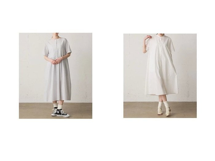 【MidiUmi/ミディウミ】のギャザーワンピース&ハーフスリーブAラインシャツワンピース 【ワンピース、ドレス】おすすめ！人気、トレンド、レディースファッションの通販 おすすめ人気トレンドファッション通販アイテム 人気、トレンドファッション・服の通販 founy(ファニー) ファッション Fashion レディースファッション WOMEN ワンピース Dress シャツワンピース Shirt Dresses ギャザー ストライプ ロールアップ ワッシャー 夏 Summer シンプル スリーブ タイプライター ハーフ フレア ベーシック 定番 Standard |ID:crp329100000151406