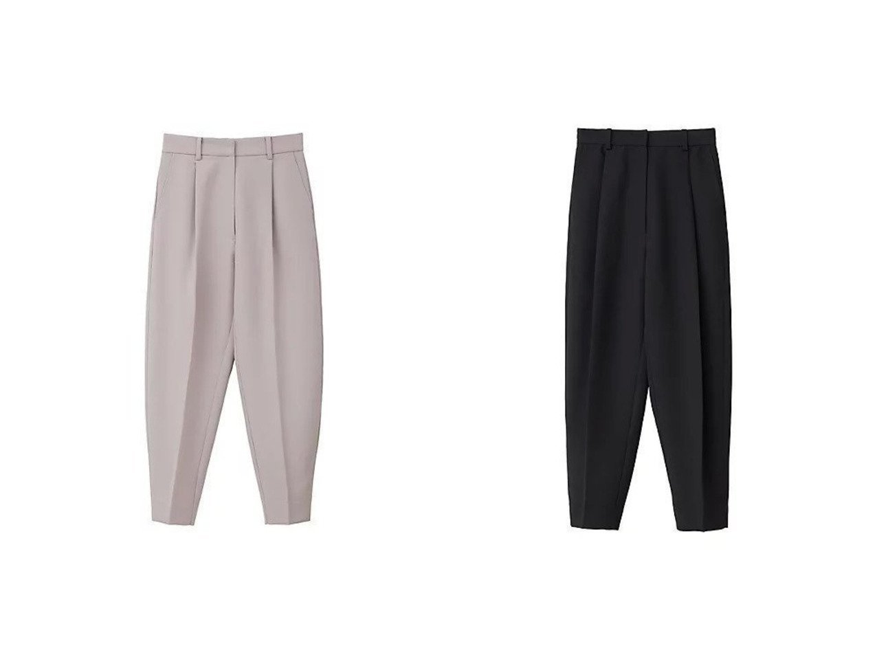 クラネ ROUNDED LINE TUCK PANTS