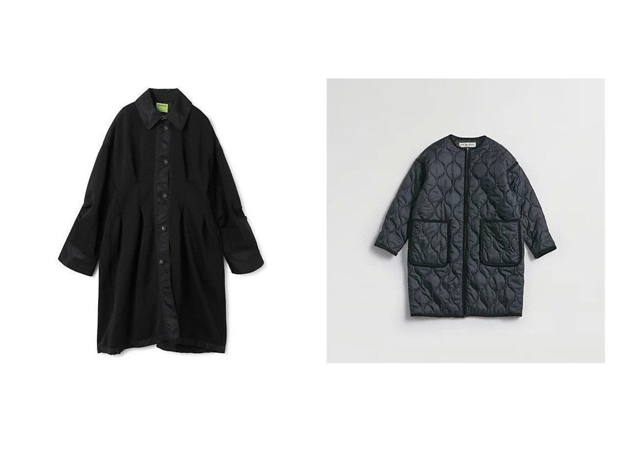 【ODAKHA/オダカ】のpleated knit coat&【Shinzone/シンゾーン】のQUILTING COAT 【アウター】おすすめ！人気、トレンド、レディースファッションの通販 おすすめ人気トレンドファッション通販アイテム インテリア・キッズ・メンズ・レディースファッション・服の通販 founy(ファニー) 　ファッション　Fashion　レディースファッション　WOMEN　アウター　Coat Outerwear　コート　Coats　トップス・カットソー　Tops/Tshirt　ニット　Knit Tops　2023年　2023　2023-2024秋冬・A/W　AW/Autumn/Winter//FW/Fall-Winter/2023-2024　エレガント　タフタ　モダン　軽量　ブラック系　Black　|ID:crp329100000152405